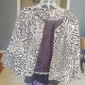 Anne Klein medium animal print jacket